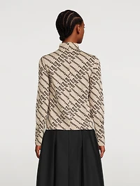 Cotton Turtleneck Logo Print