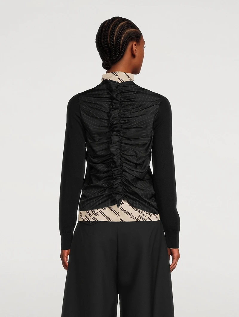 Ruched-Back Cardigan