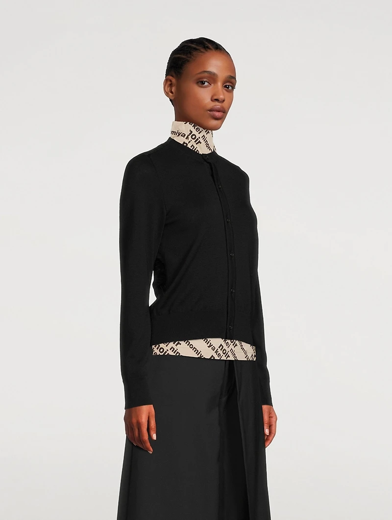 Ruched-Back Cardigan