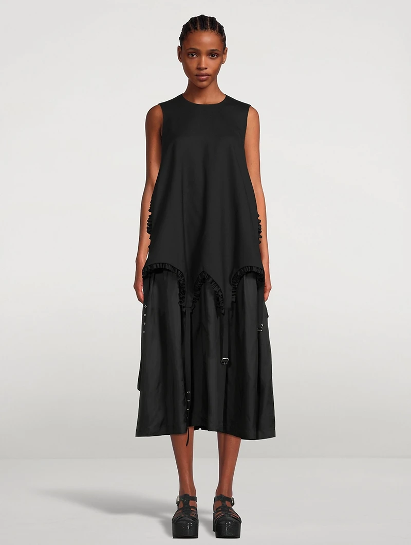 Harness Wool Midi Dress
