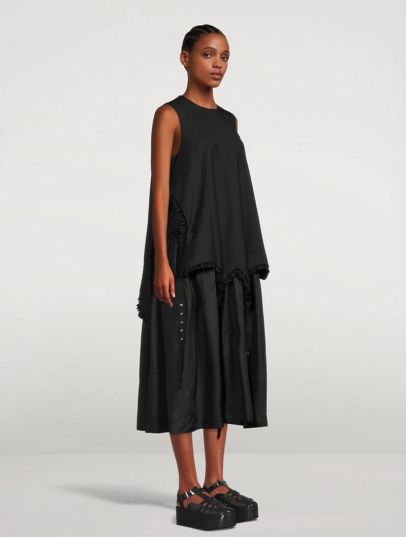Harness Wool Midi Dress