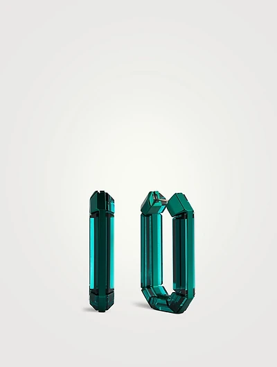 Lucent Crystal Hoop Earrings