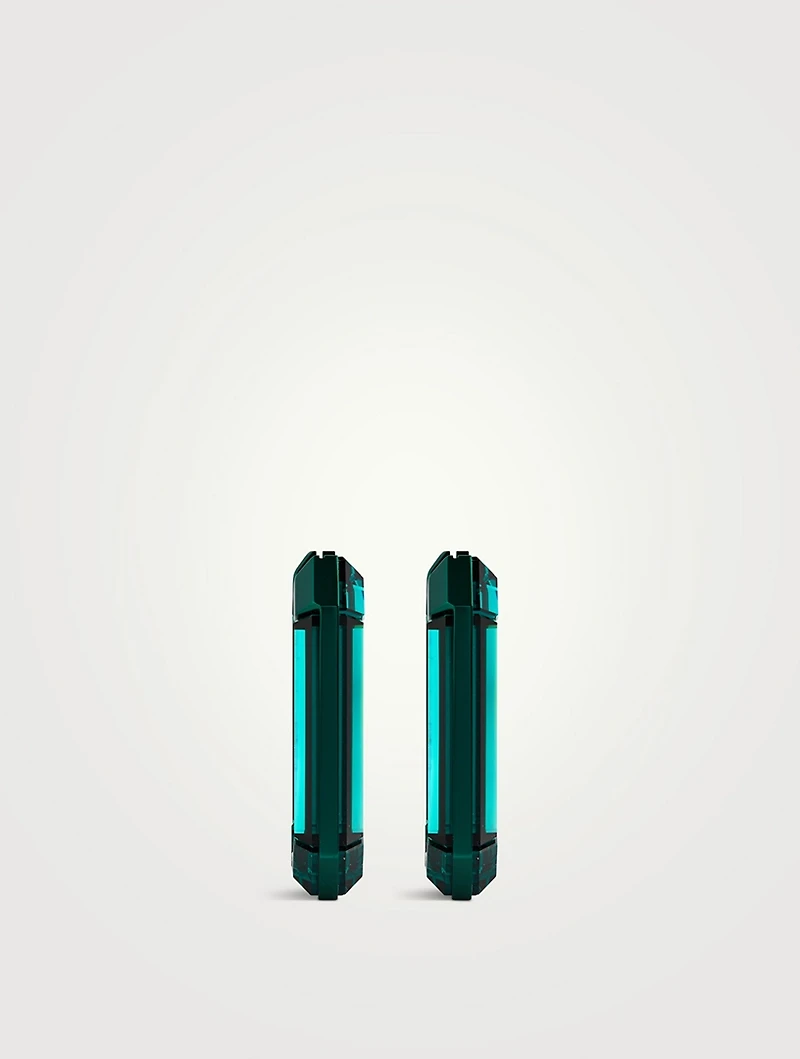 Lucent Crystal Hoop Earrings