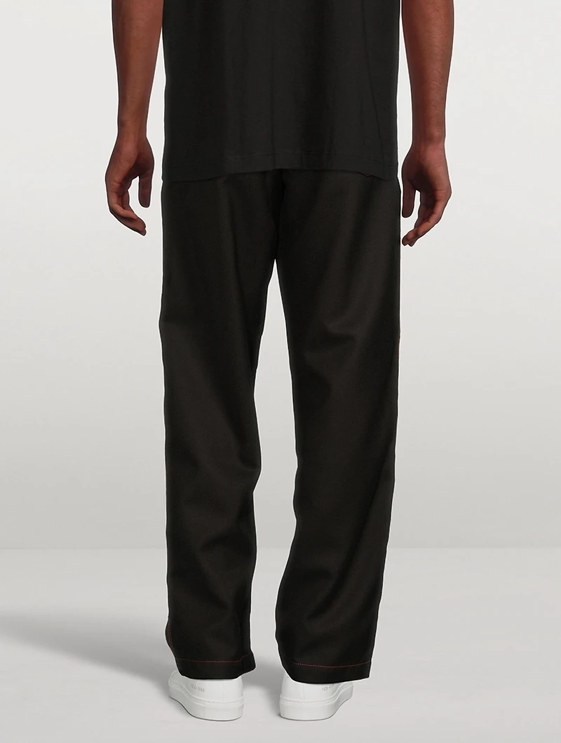 Wool-Blend Woven Pants