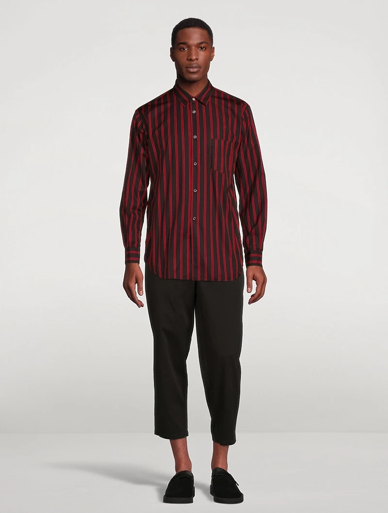 Cotton-Blend Cropped Pants