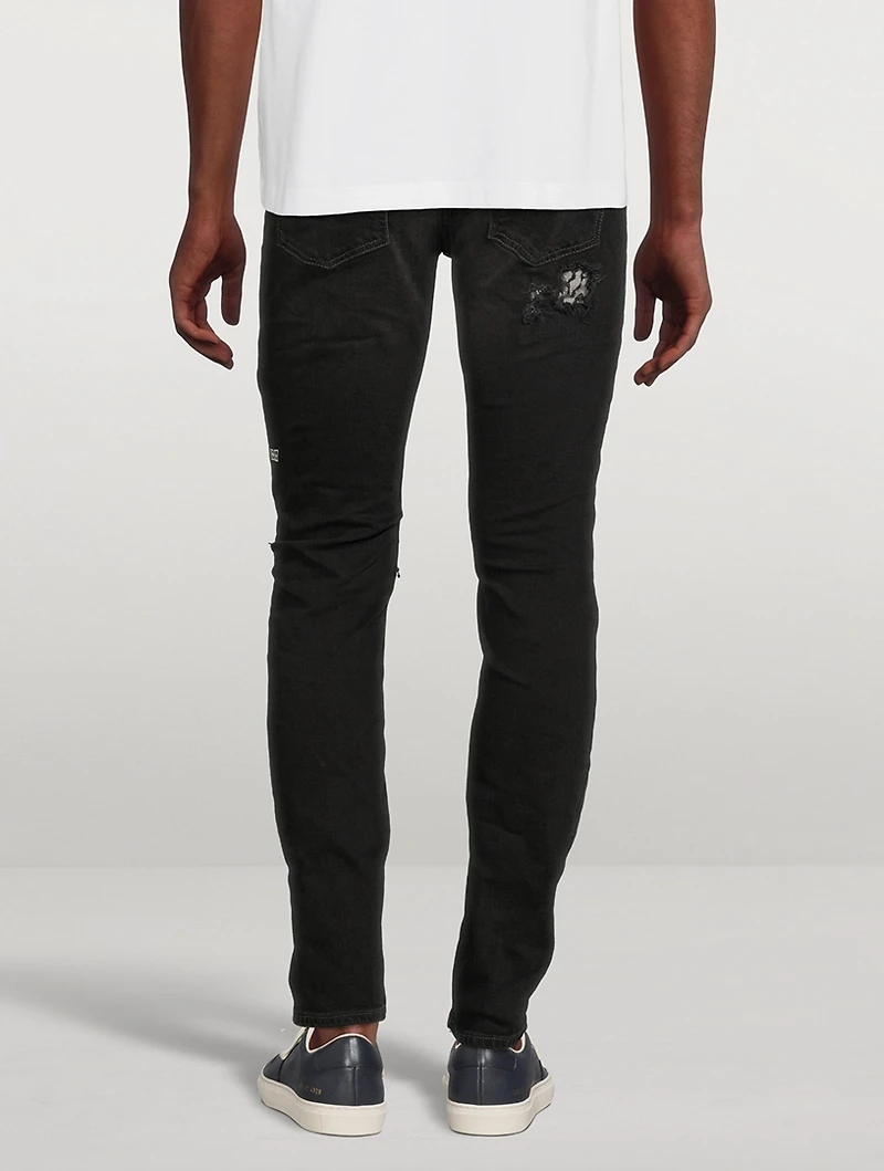 Chitch Leopard Patch Krow Slim-Fit Jeans