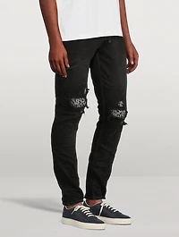 Chitch Leopard Patch Krow Slim-Fit Jeans