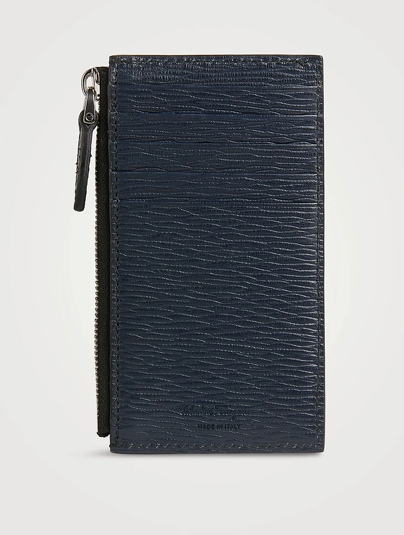 Gancini Leather Credit Card Holder