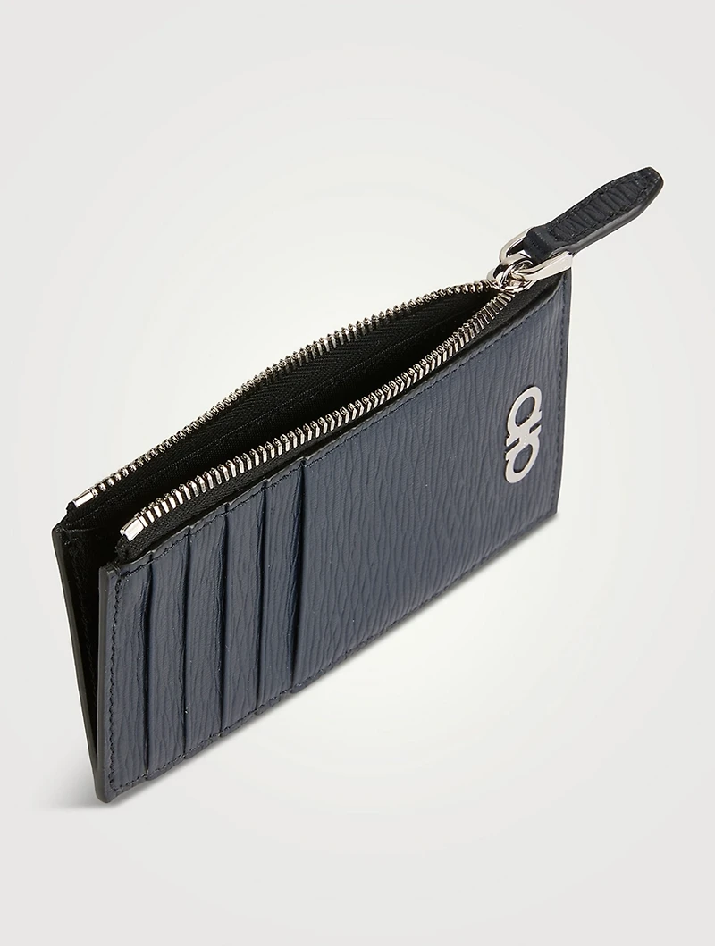 Gancini Leather Credit Card Holder