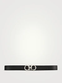 Reversible And Adjustable Gancini Leather Belt