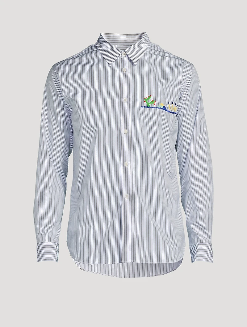Cotton Shirt Striped Print
