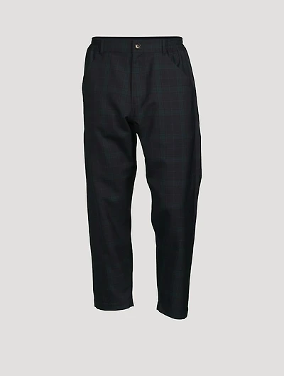 Wool-Blend Cropped Pants