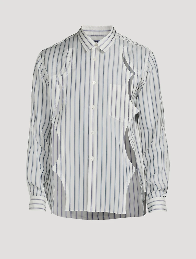 Cut-Out Striped Shirt