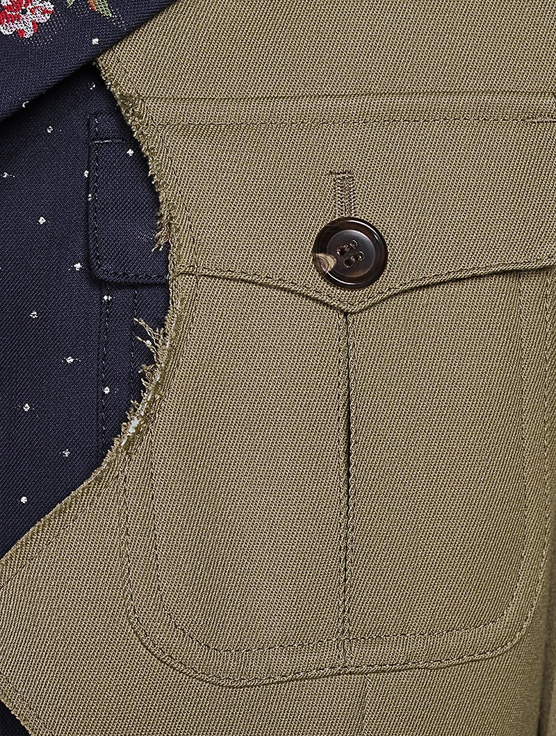 Wool-Blend Layered Jacket