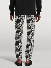 Cotton Dress Pants Floral Print