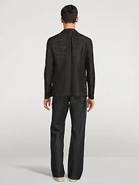 Wool-Blend Jacket With Stitching
