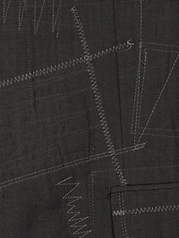 Wool-Blend Jacket With Stitching