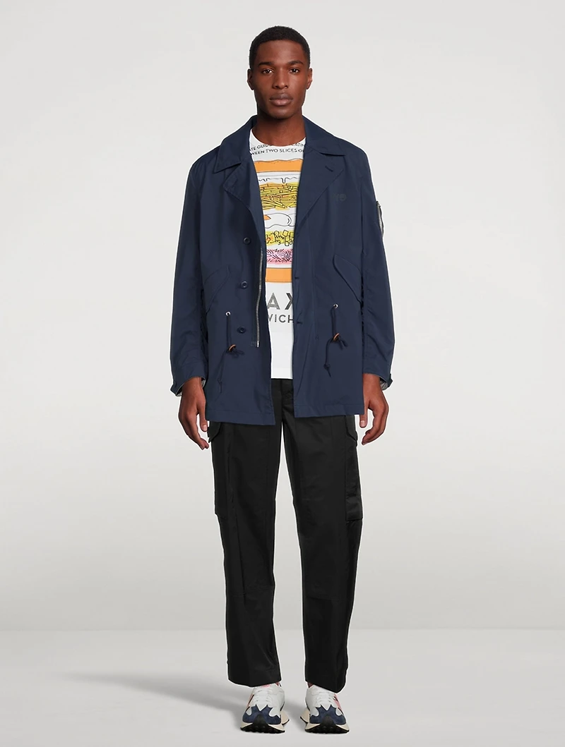 Nylon-Blend Drawstring Jacket