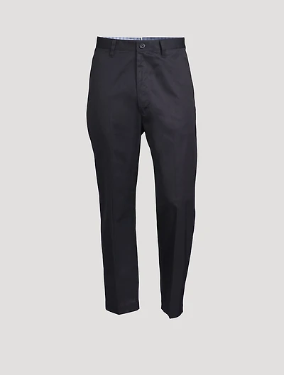 Cotton Straight-Leg Pants