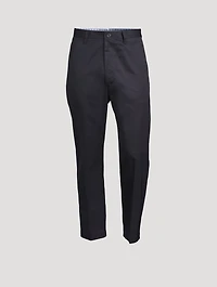 Cotton Straight-Leg Pants