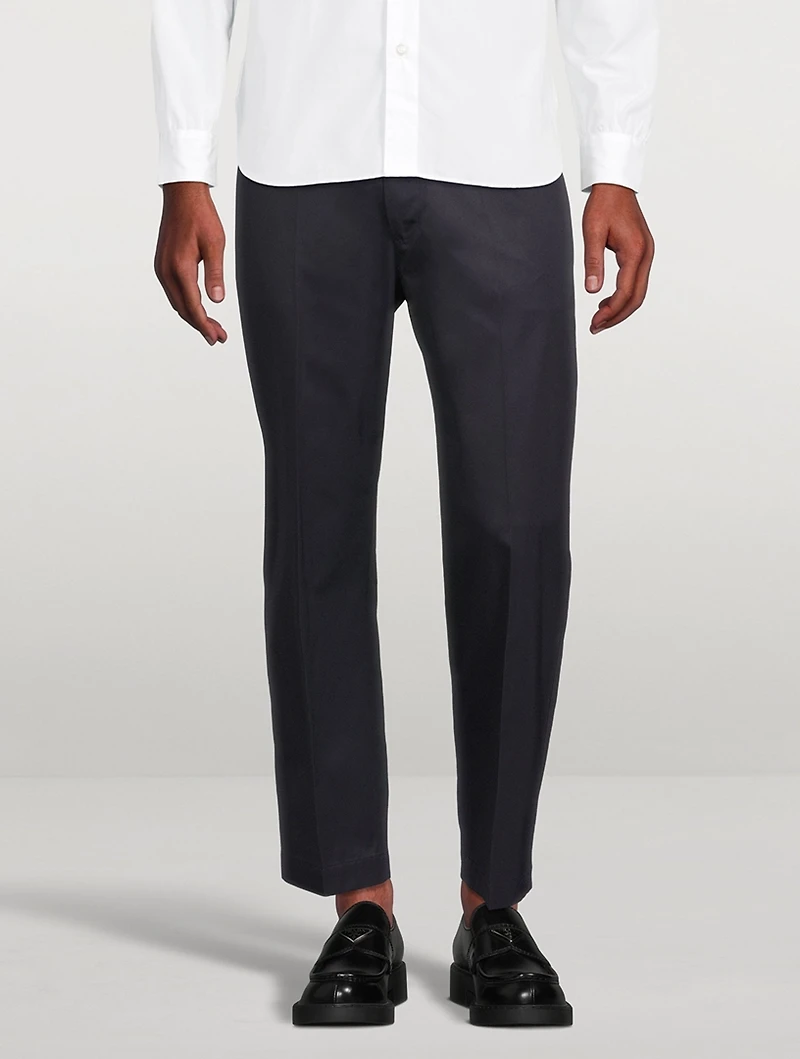 Cotton Straight-Leg Pants