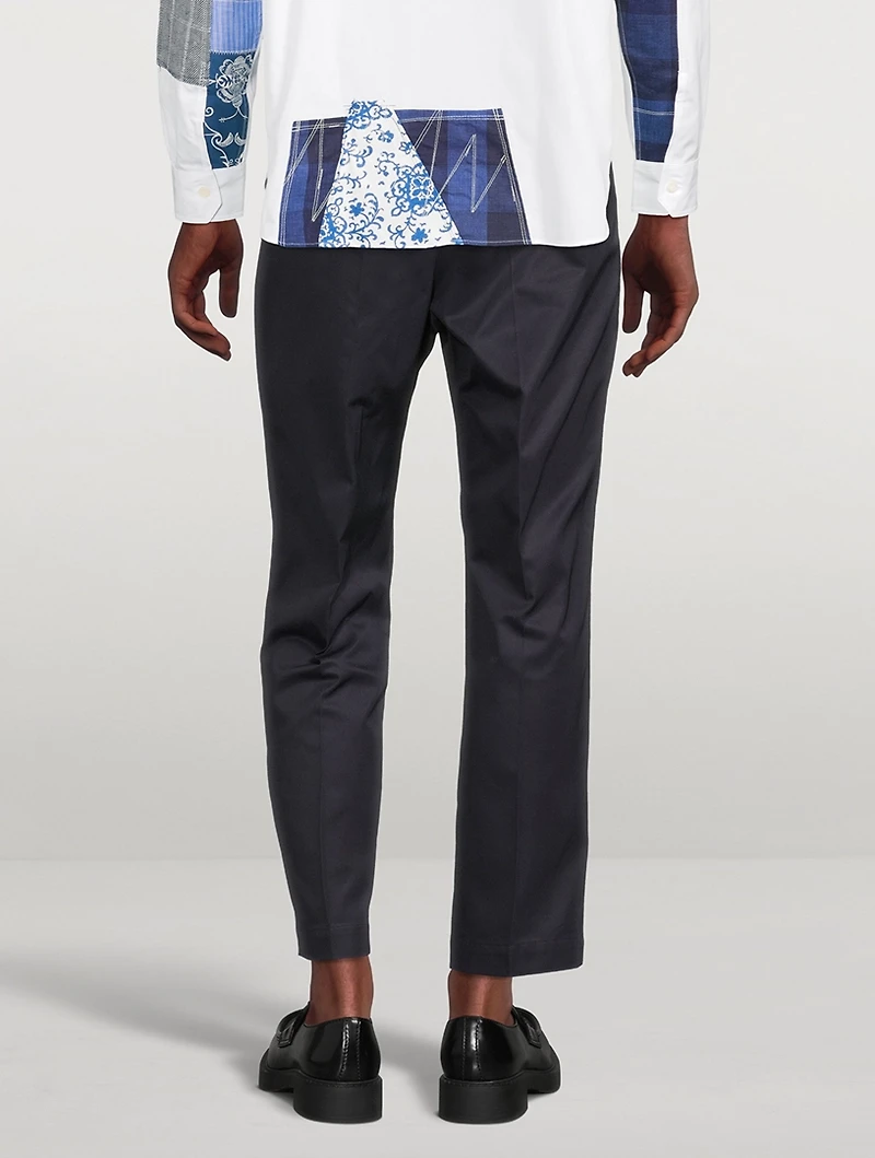 Cotton Straight-Leg Pants
