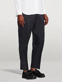 Cotton Straight-Leg Pants