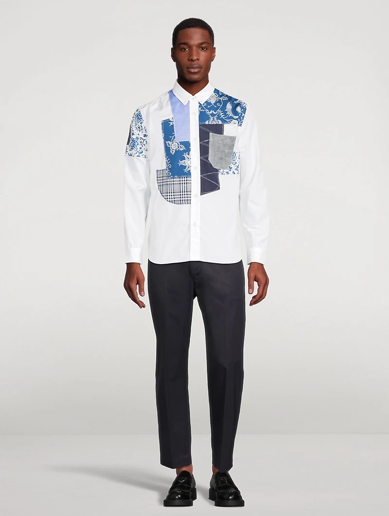 Cotton Straight-Leg Pants