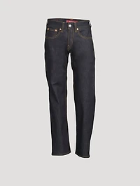 Cotton And Linen Straight-Leg Jeans