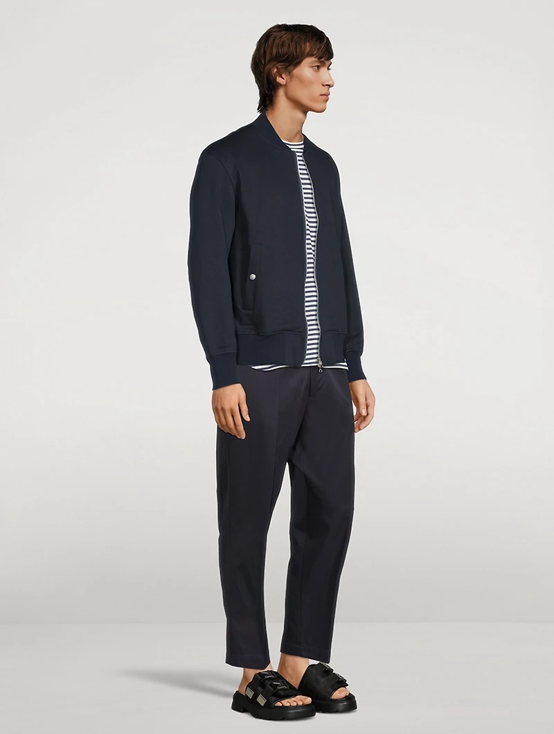 Linen And Cotton Bomber Jacket