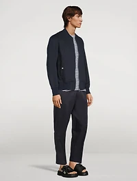 Linen And Cotton Bomber Jacket