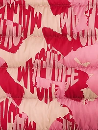 Keagan Quilted Down Jacket Abstract Print