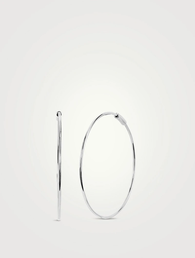 14K White Gold The Perfect Gold Hoop Earrings
