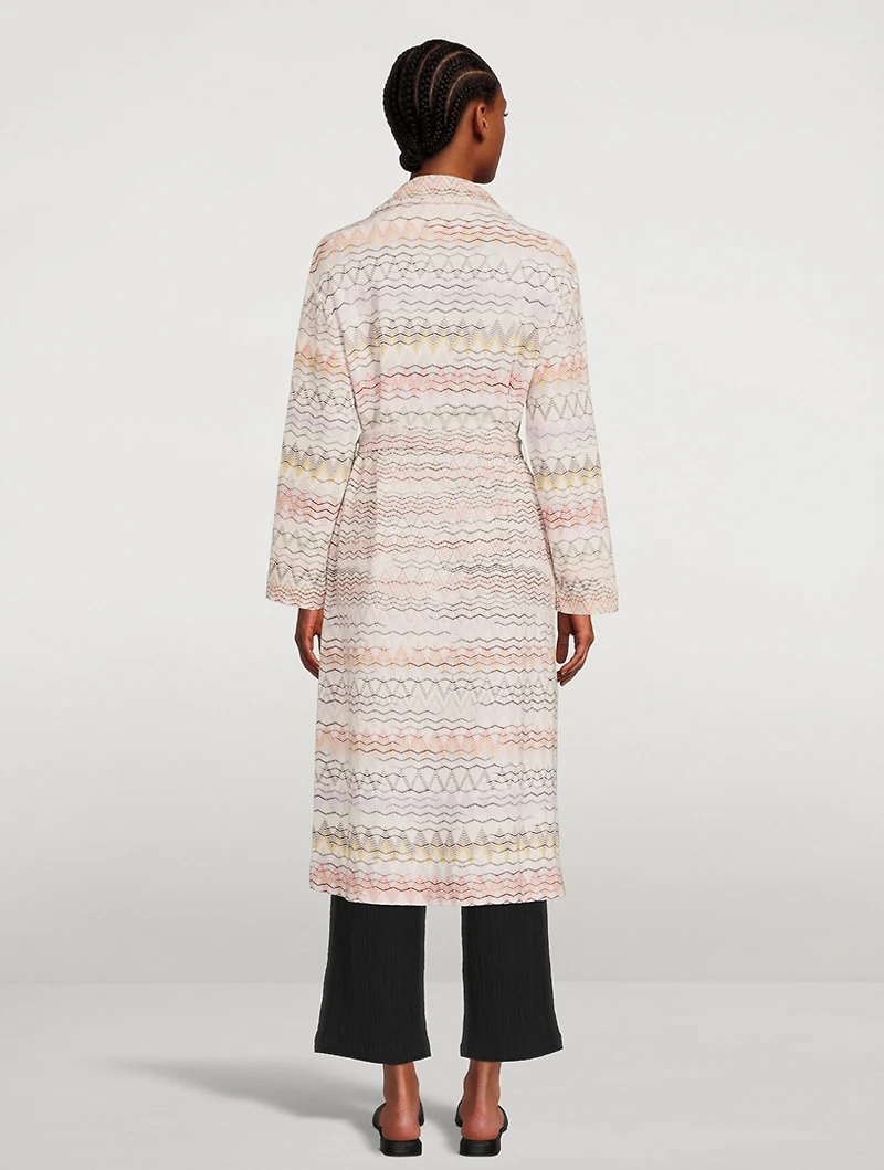 Belted Knit Duster Coat