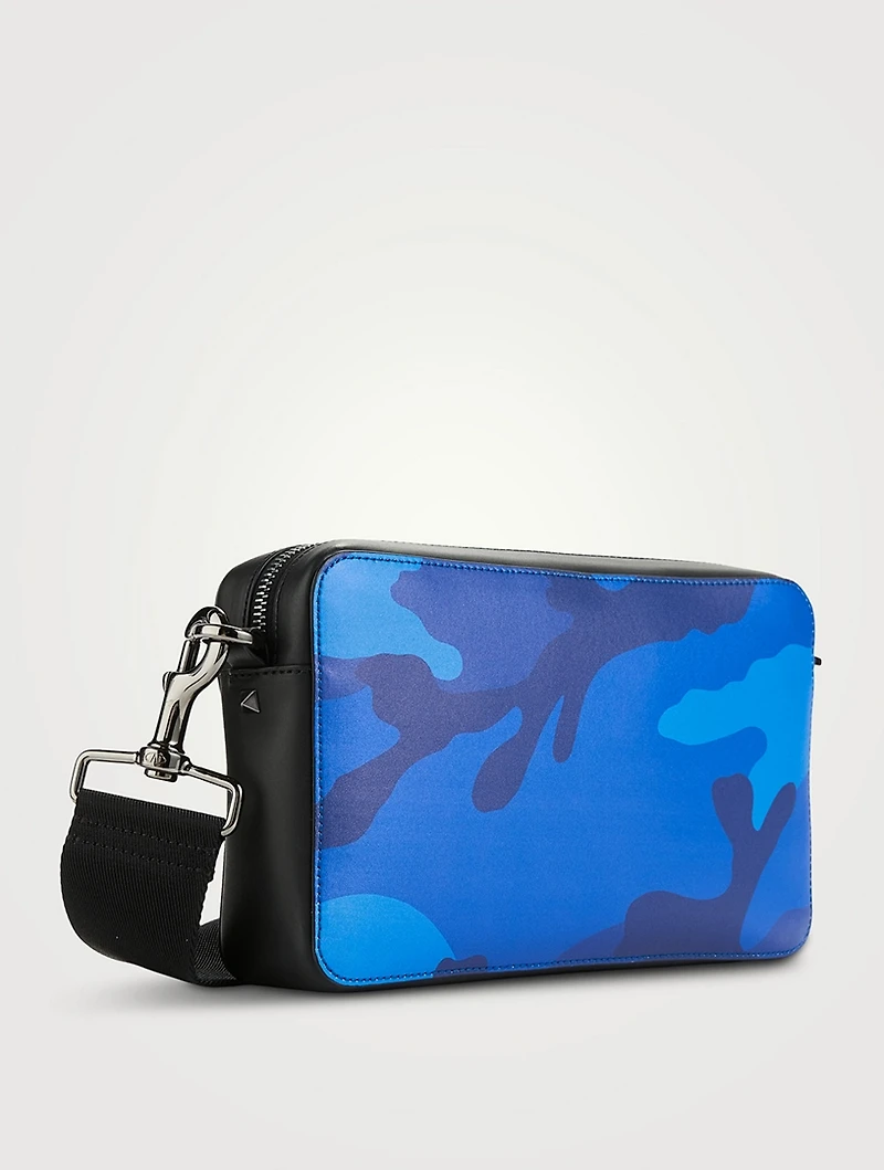 Leather Camo Crossbody Bag
