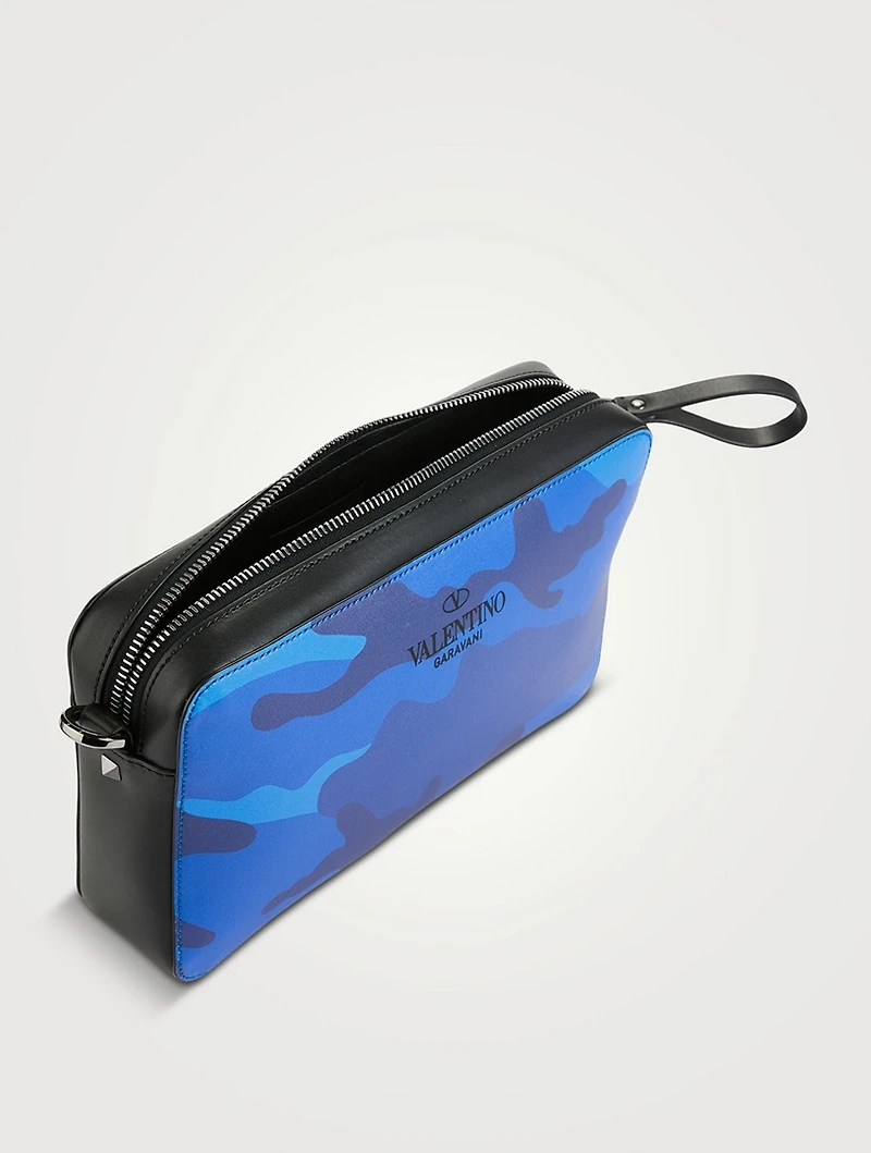 Leather Camo Crossbody Bag