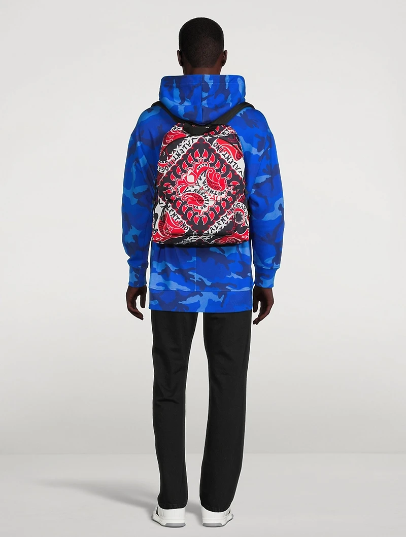 Nylon Backpack In Archive Manifesto Bandana Print