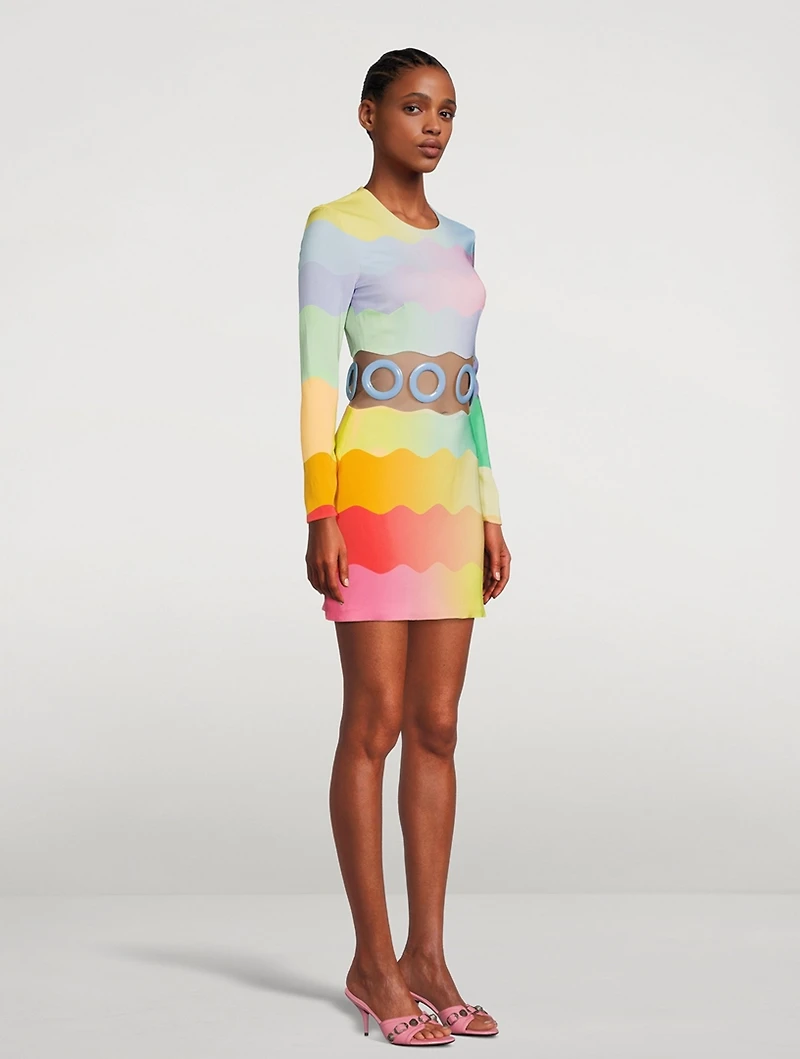 Waist Cut-Out Bodycon Mini Dress