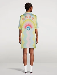 Silk Mini Shift Dress