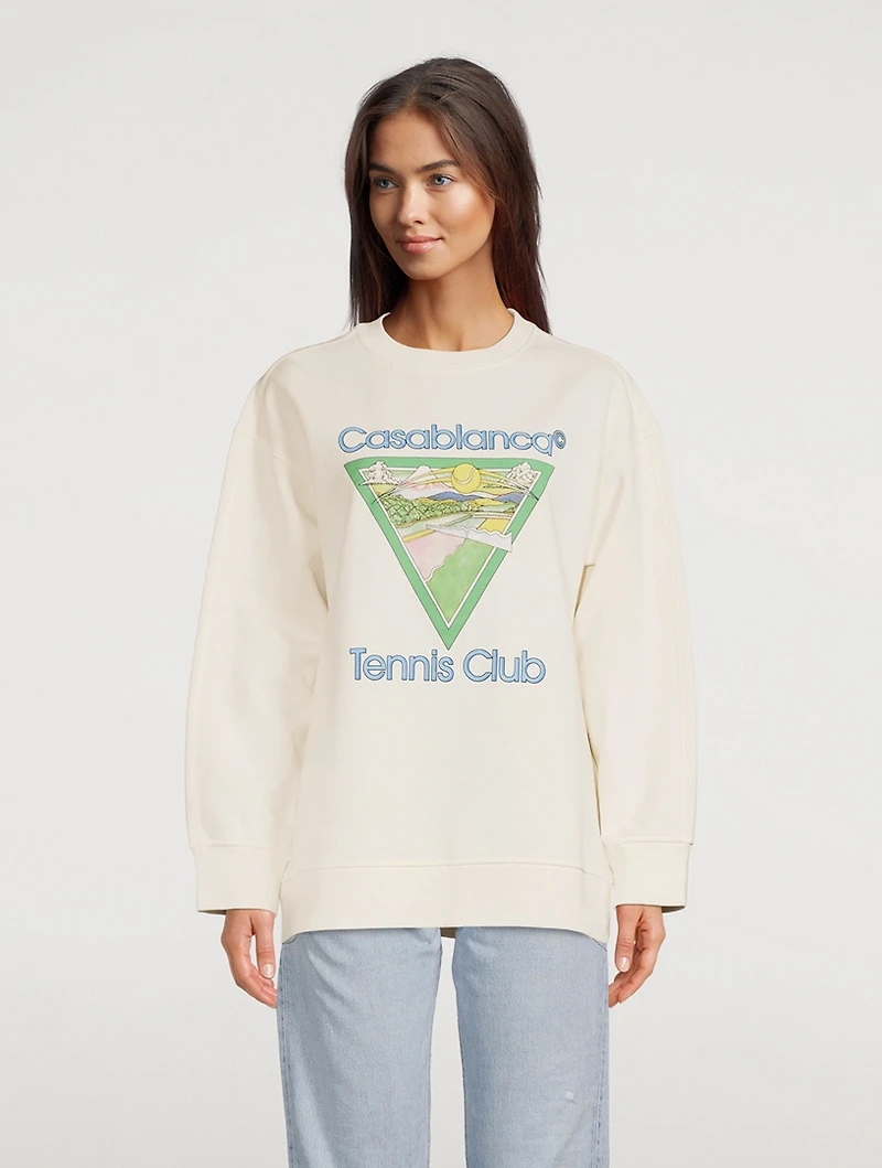 Screen-Printed Boyfriend Sweatshirt