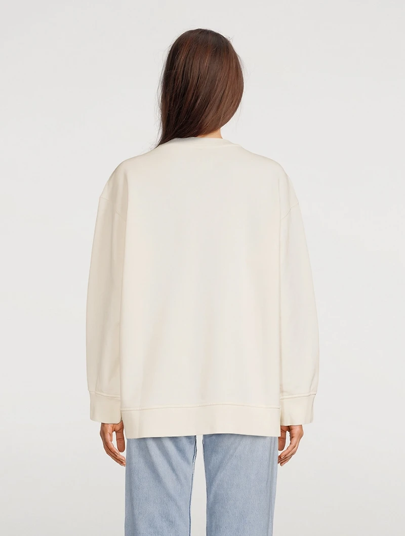 Screen-Printed Boyfriend Sweatshirt
