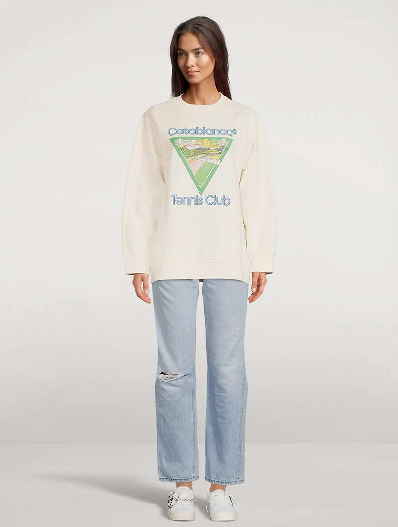 Screen-Printed Boyfriend Sweatshirt