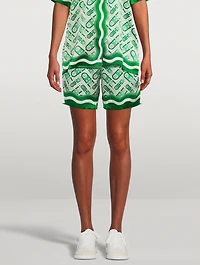 Silk Printed Shorts