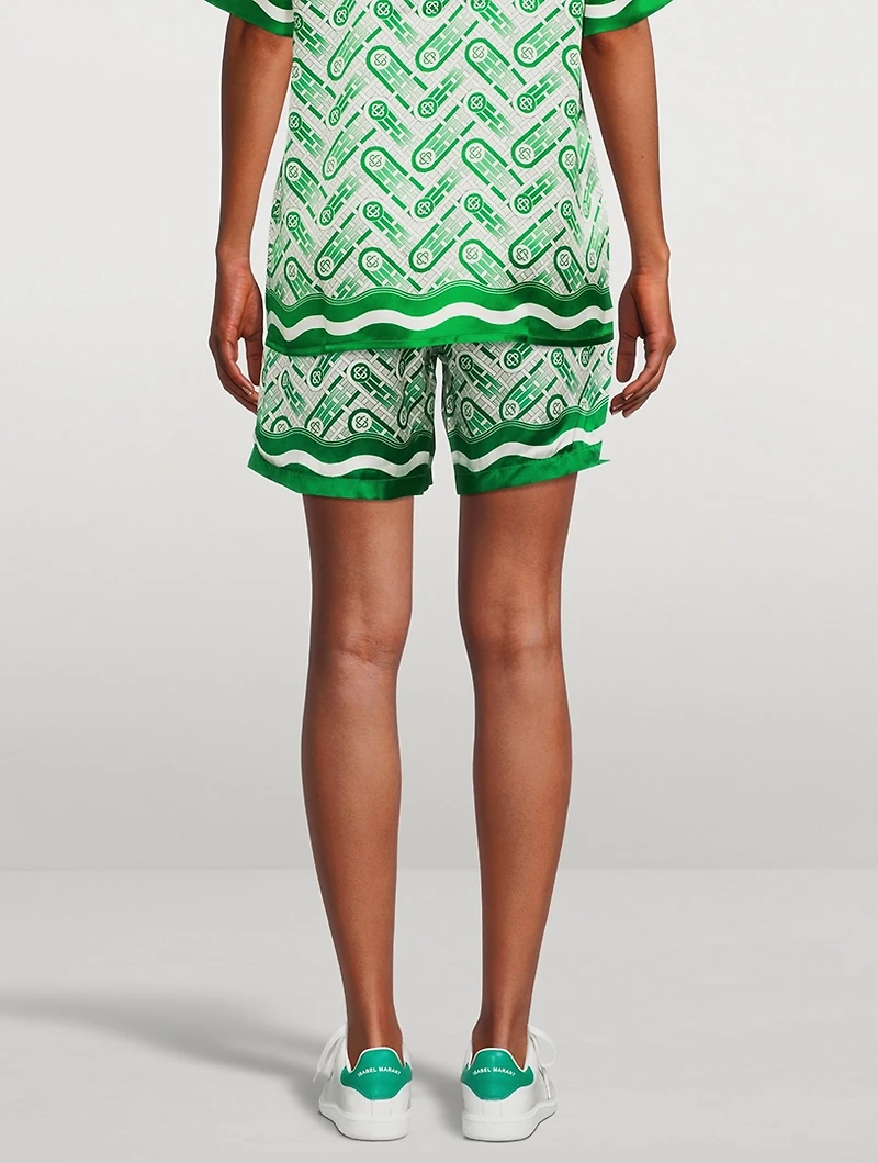 Silk Printed Shorts