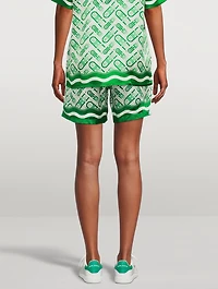 Silk Printed Shorts