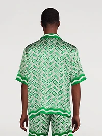 Ping Pong Monogram Silk Cuban Shirt