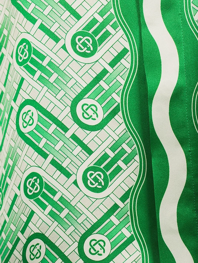 Ping Pong Monogram Silk Cuban Shirt