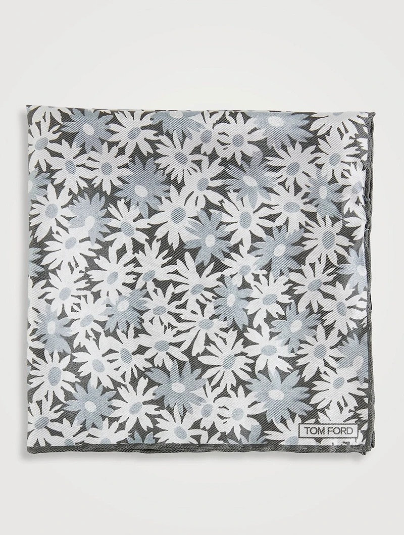Silk Pocket Square In Floral Print