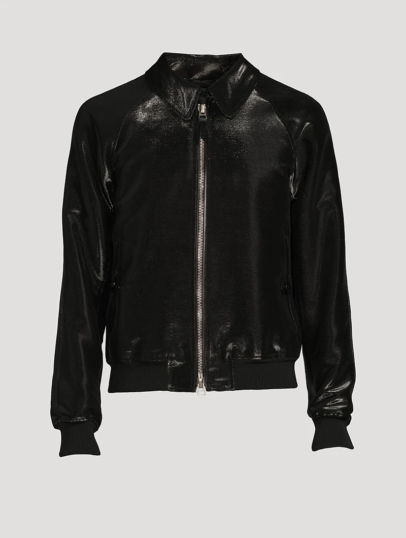 Lurex Zip Blouson Jacket