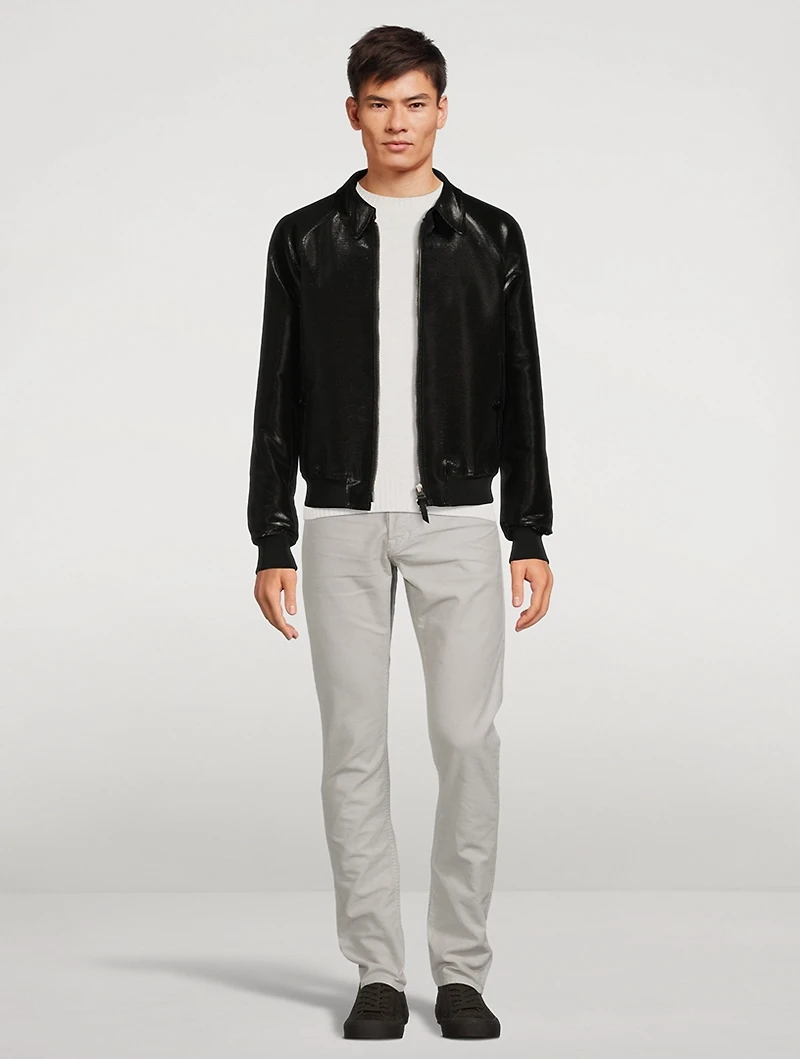 Lurex Zip Blouson Jacket